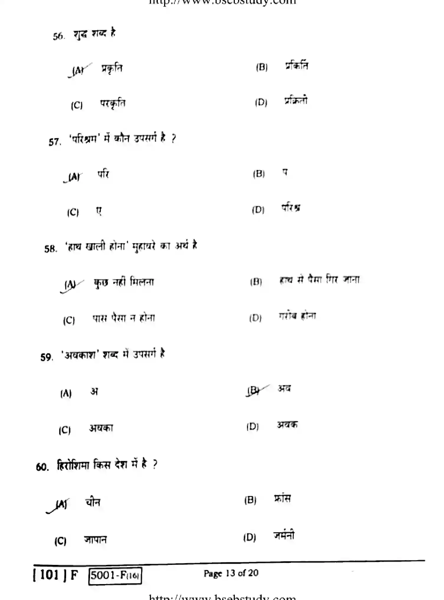 Bihar Board Class 10 2020 HINDI-101-F Finals - Page 13
