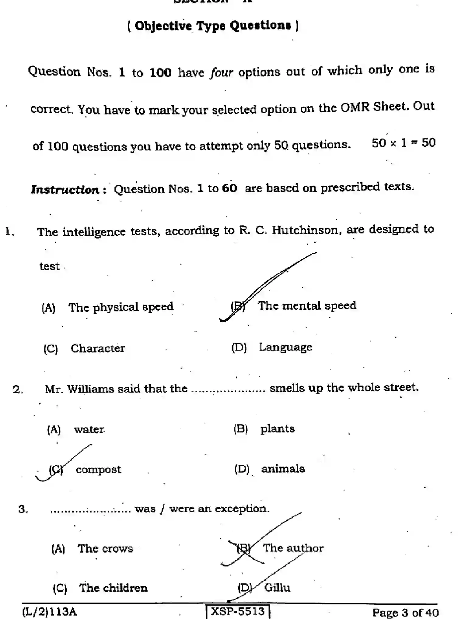 Bihar Board Class 10 2022 ENGLISH-113-A Finals - Page 3