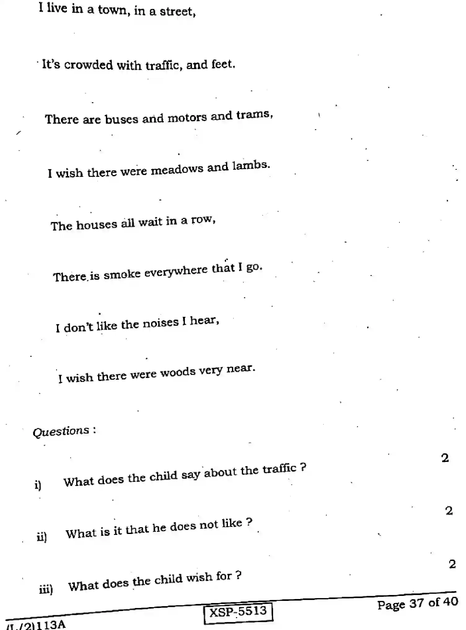 Bihar Board Class 10 2022 ENGLISH-113-A Finals - Page 37