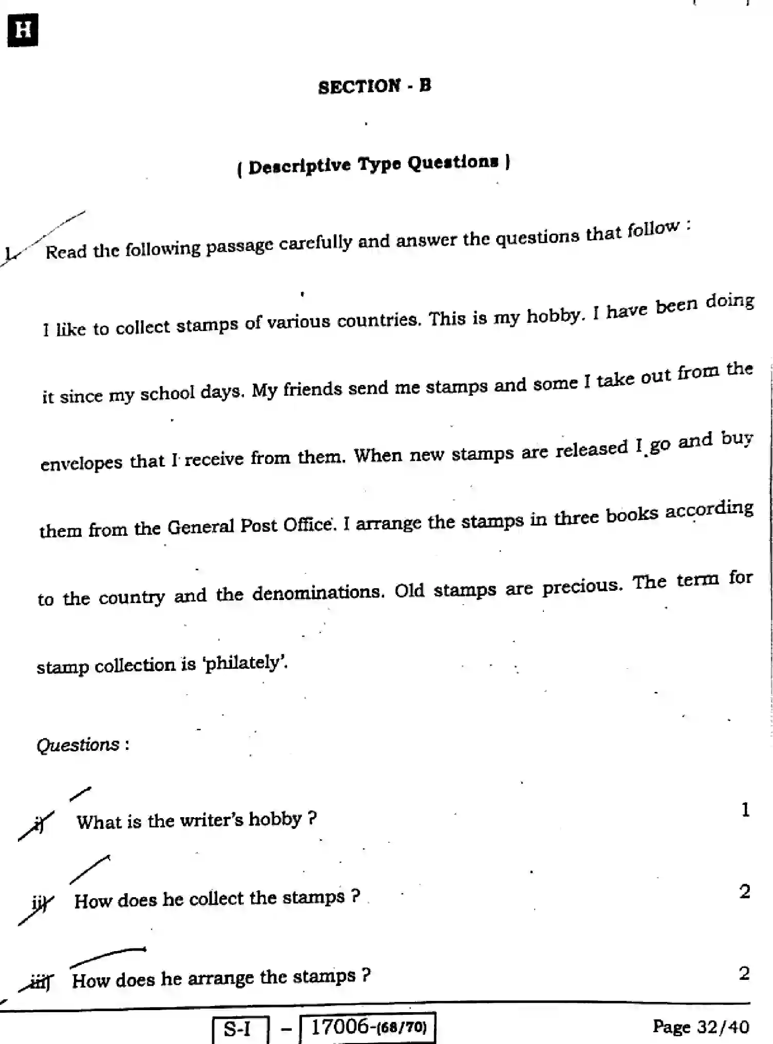 Bihar Board Class 10 2022 ENGLISH-113-SET-H Finals - Page 32