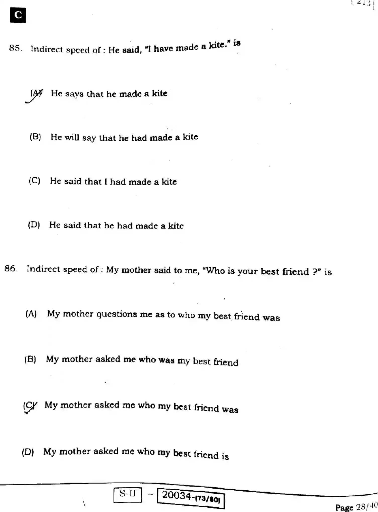 Bihar Board Class 10 2022 ENGLISH-COMPULSORY-213-C Finals - Page 28