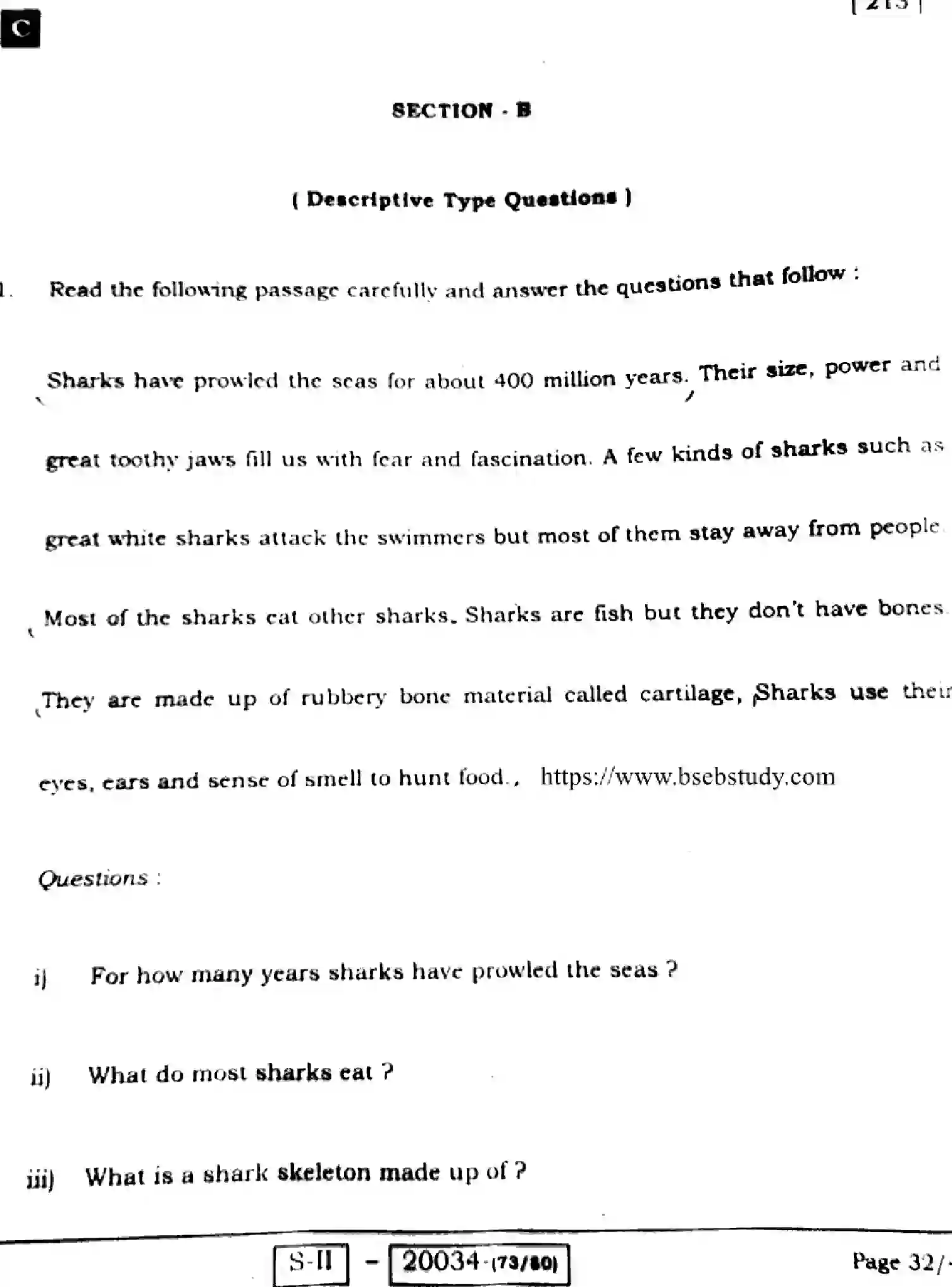 Bihar Board Class 10 2022 ENGLISH-COMPULSORY-213-C Finals - Page 32