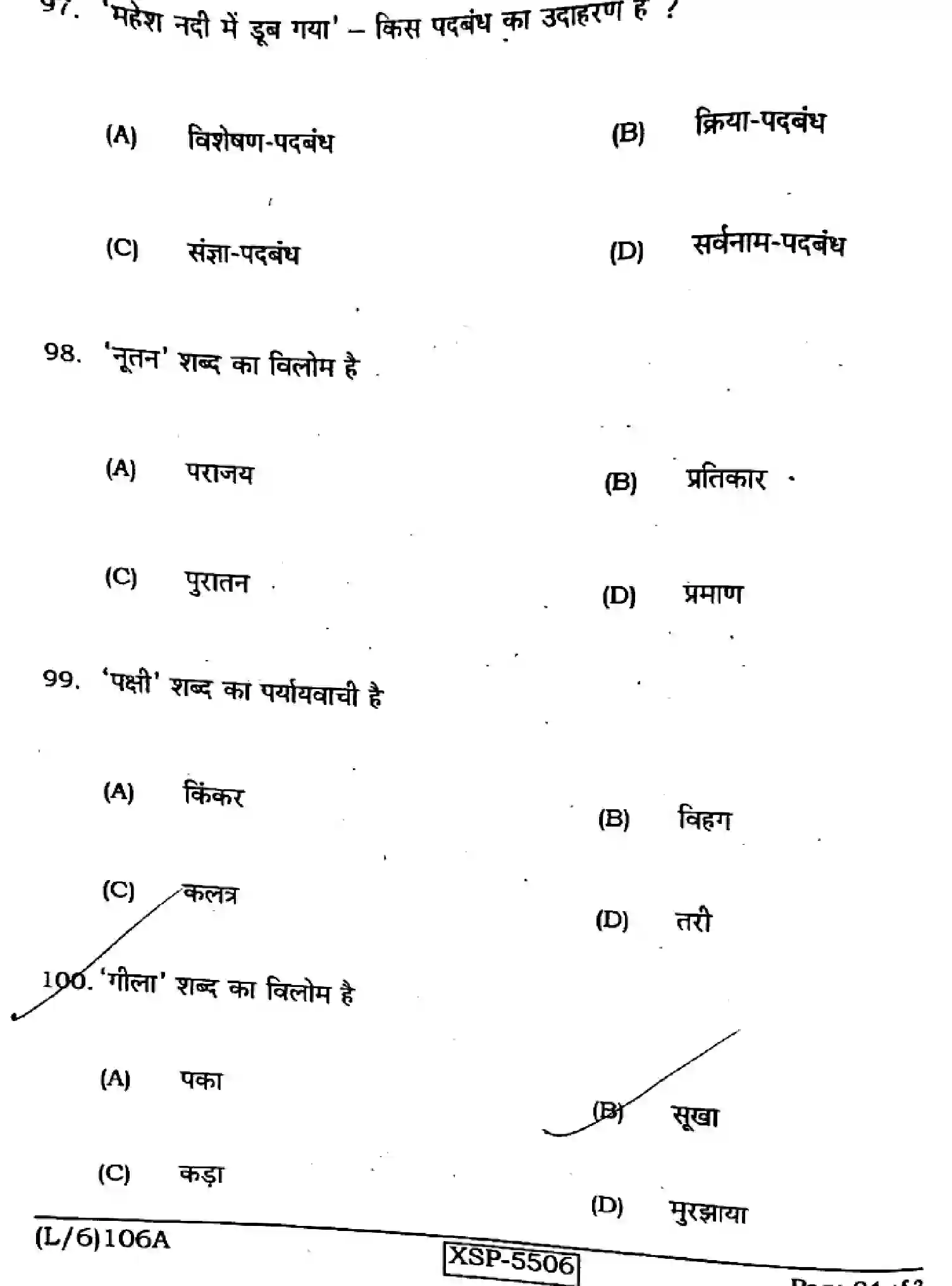 Bihar Board Class 10 2022 HINDI-NLH-106-A Finals - Page 24