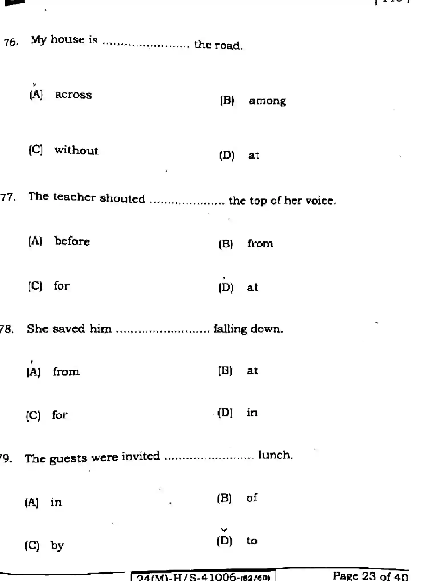 Bihar Board Class 10 2024 ENGLISH-113-SET-B Finals - Page 23
