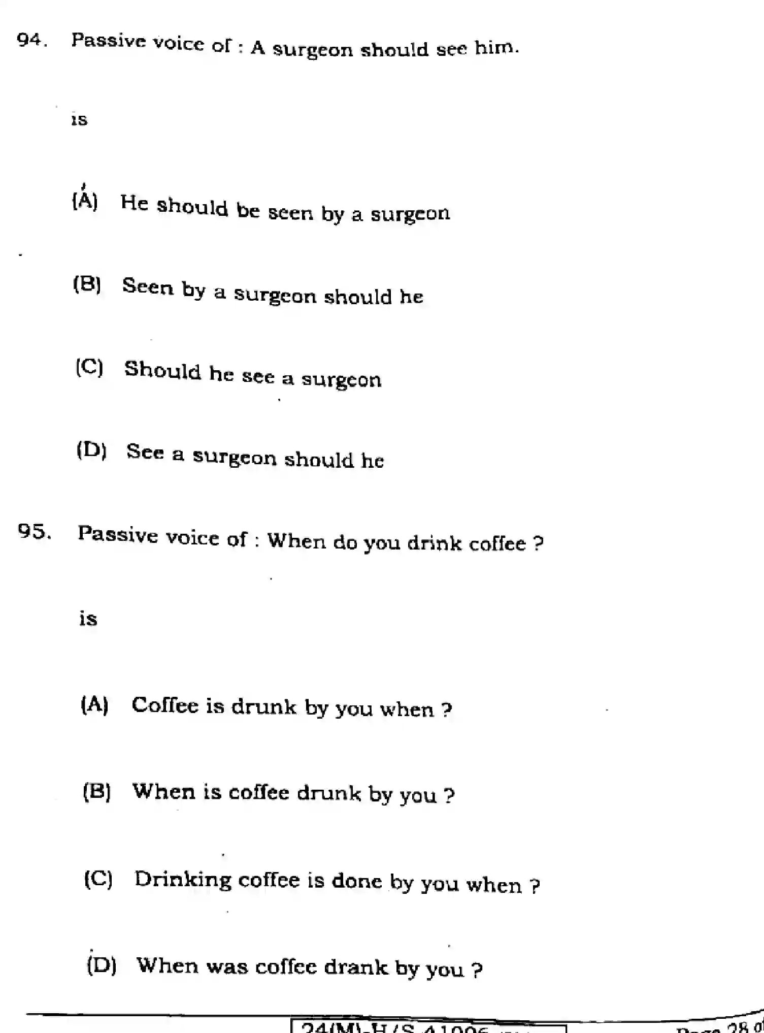 Bihar Board Class 10 2024 ENGLISH-113-SET-B Finals - Page 28