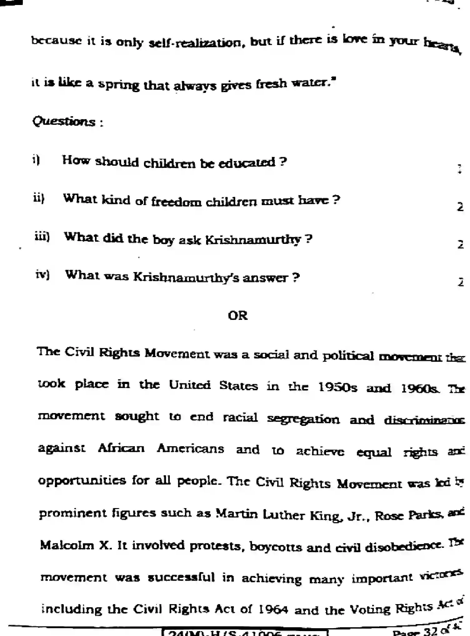 Bihar Board Class 10 2024 ENGLISH-113-SET-B Finals - Page 32