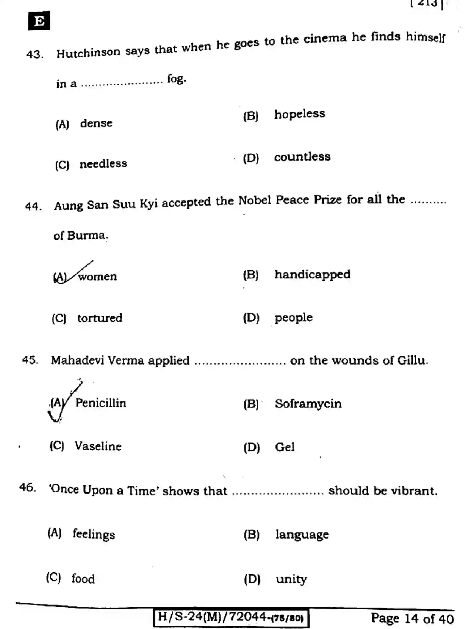 Bihar Board Class 10 2024 ENGLISH-213-SET-E Finals - Page 13