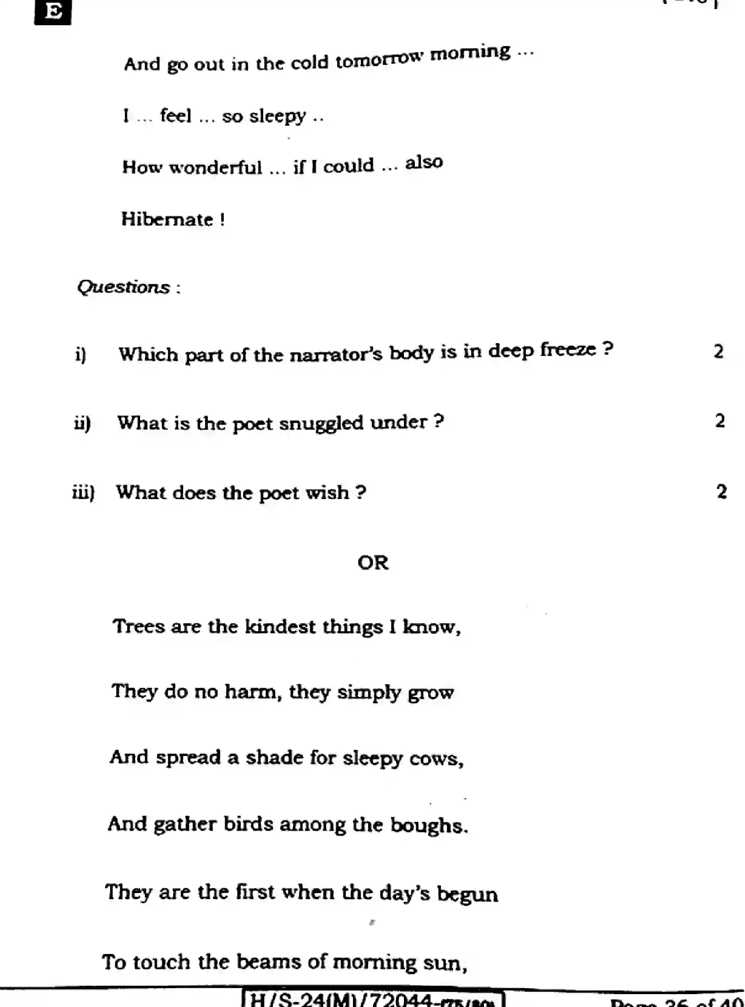 Bihar Board Class 10 2024 ENGLISH-213-SET-E Finals - Page 35