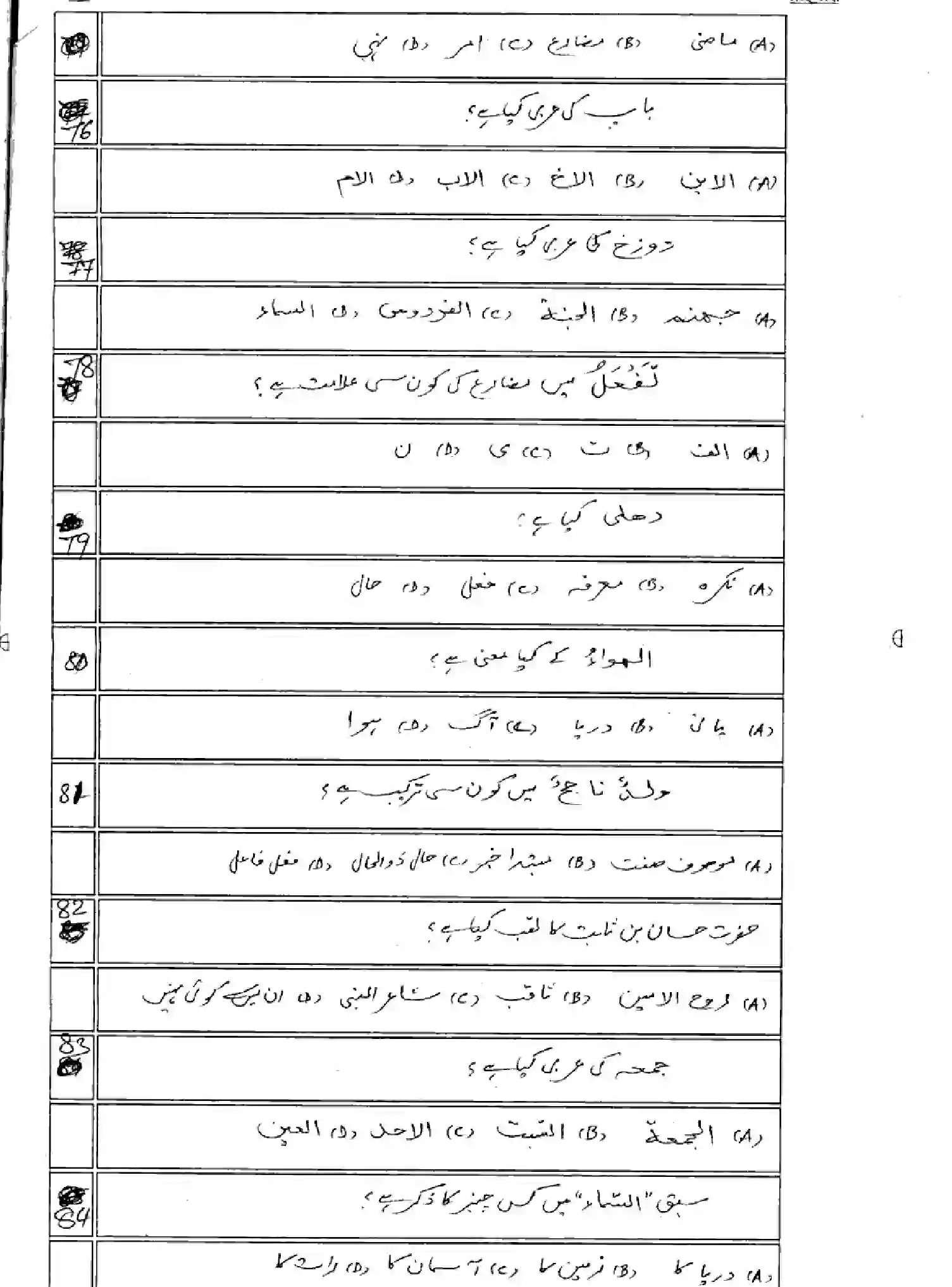Bihar Board Class 10 2025 MODEL-PAPER-ARABIC-SIL-107 Model Papers - Page 11