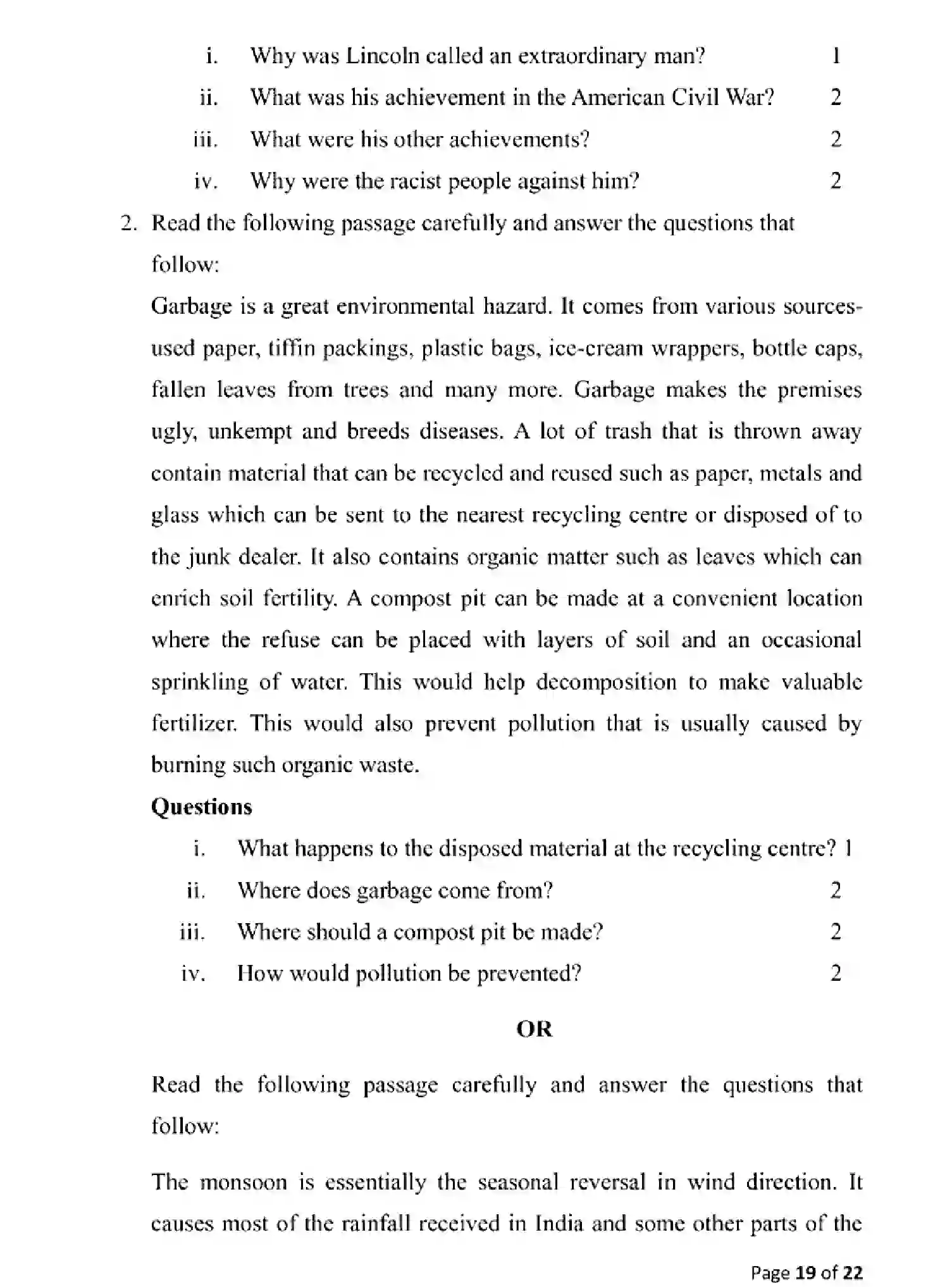 Bihar Board Class 10 2025 MODEL-PAPER-ENGLISH-113 Model Papers - Page 19