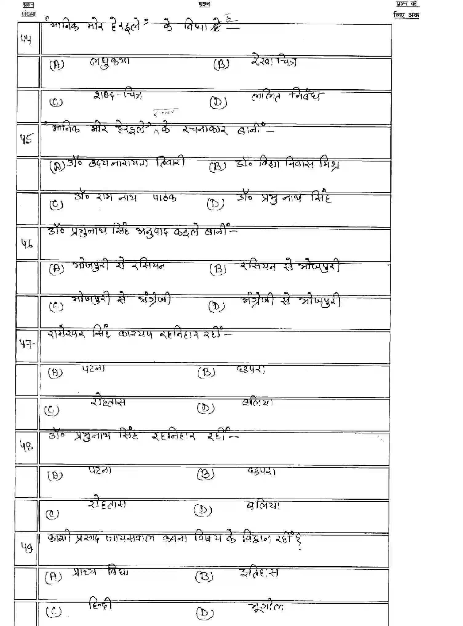Bihar Board Class 2 2025 MODEL-PAPER-BHOJPURI-LL-112-212-312 Model Papers - Page 9