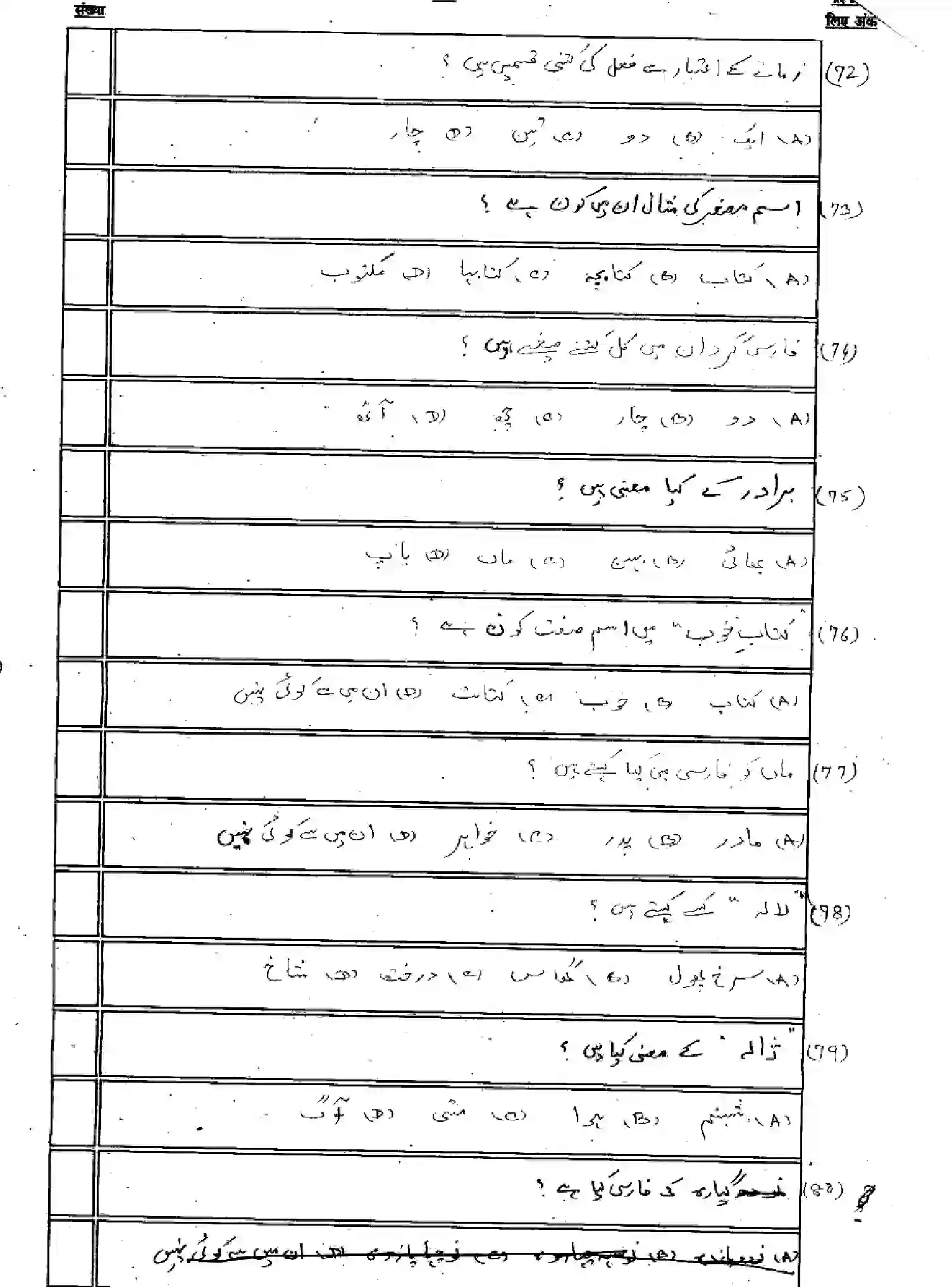 Bihar Board Class 2 2025 MODEL-PAPER-PERSIAN-114 Model Papers - Page 11
