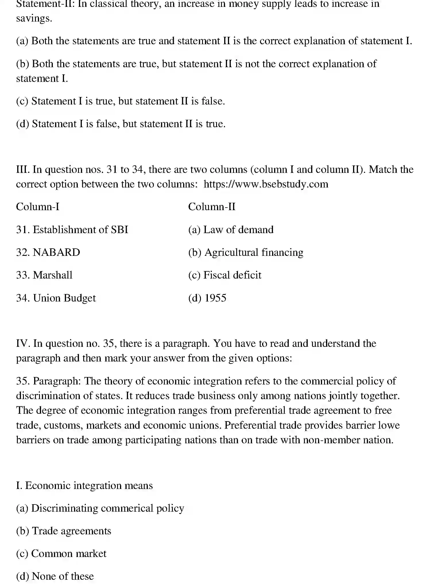 Bihar Board Class 12 2012 BUSINESS-ECONOMICS Question Bank - Page 19