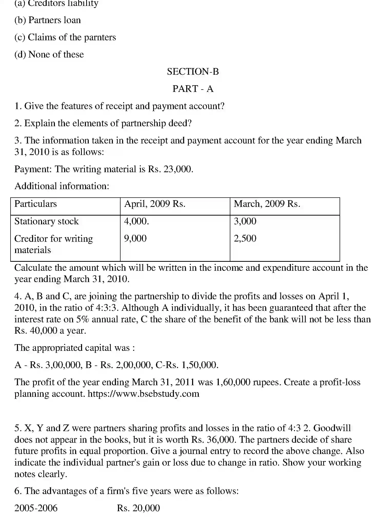 Bihar Board Class 2 2013 ACCOUNTANCY Question Bank - Page 24