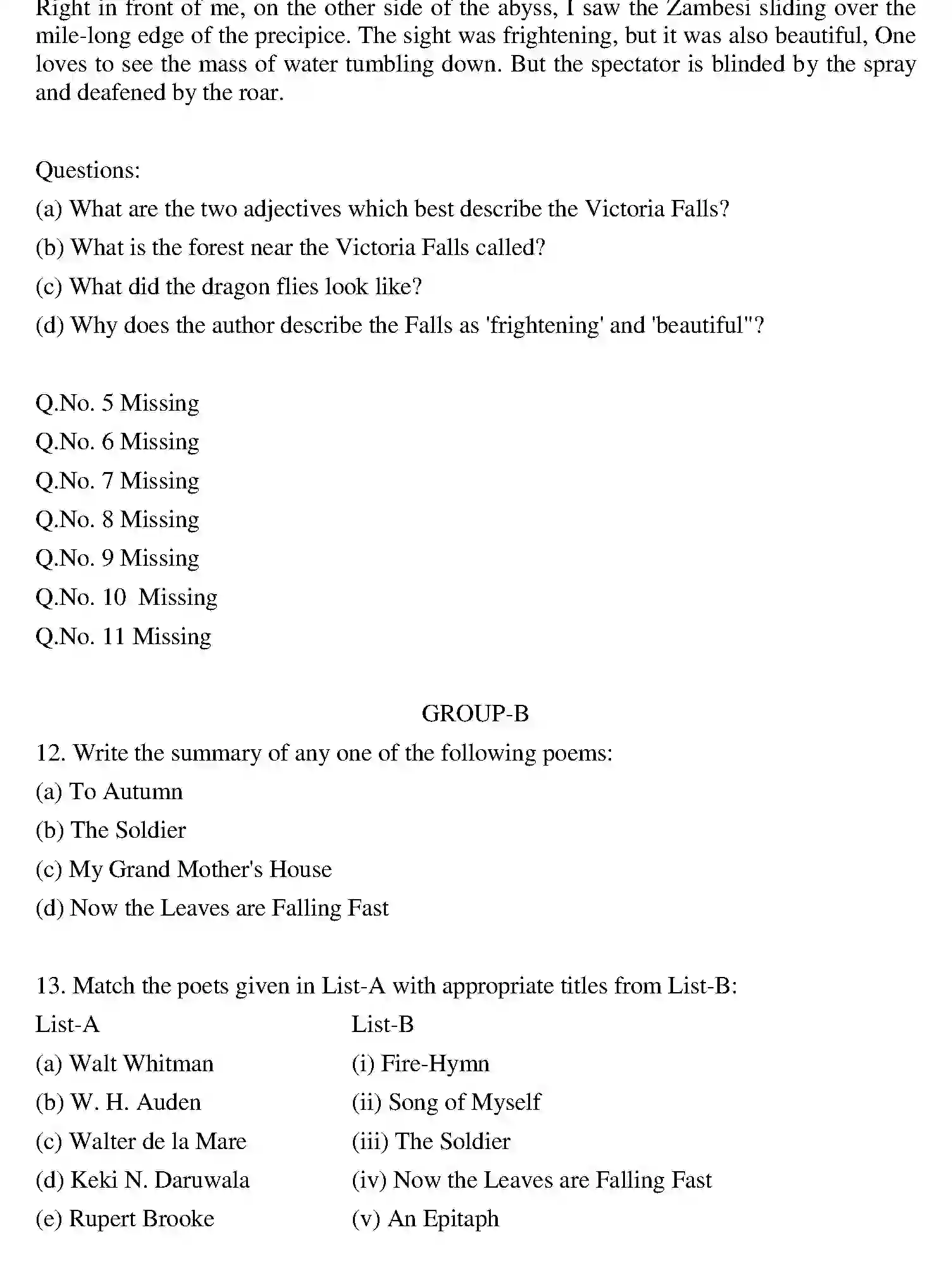Bihar Board Class 12 2013 ENGLISH Question Bank - Page 2