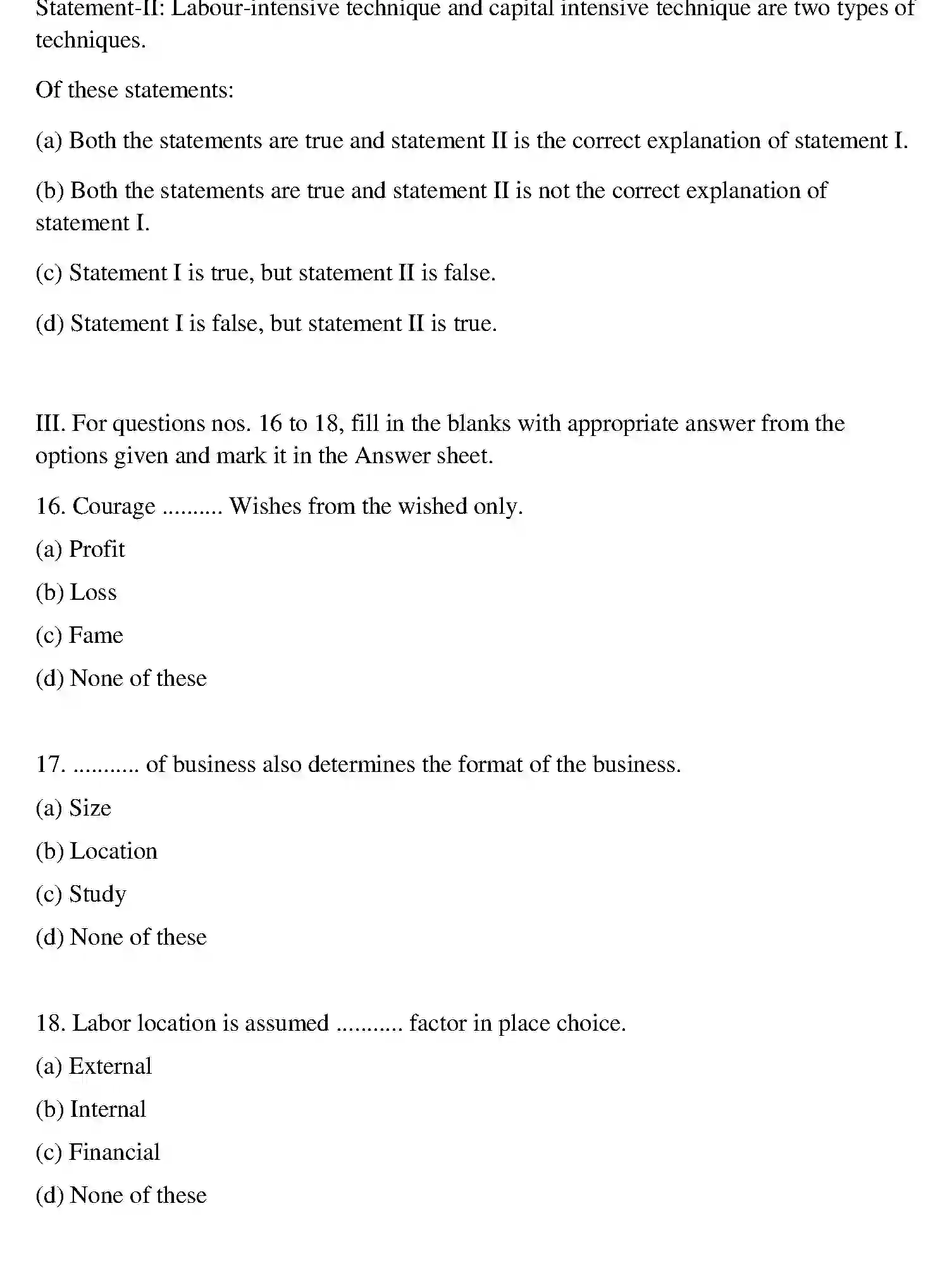 Bihar Board Class 2 2013 ENTREPRENEURSHIP Question Bank - Page 13