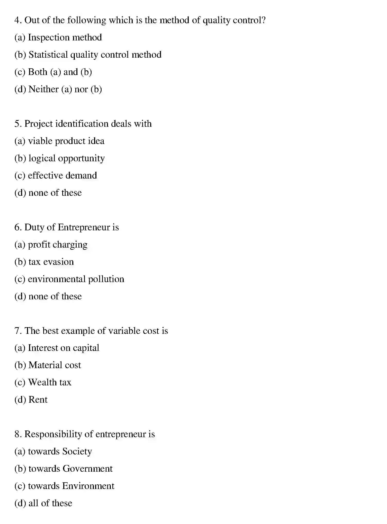 Bihar Board Class 12 2016 ENTREPRENEURSHIP Question Bank - Page 11