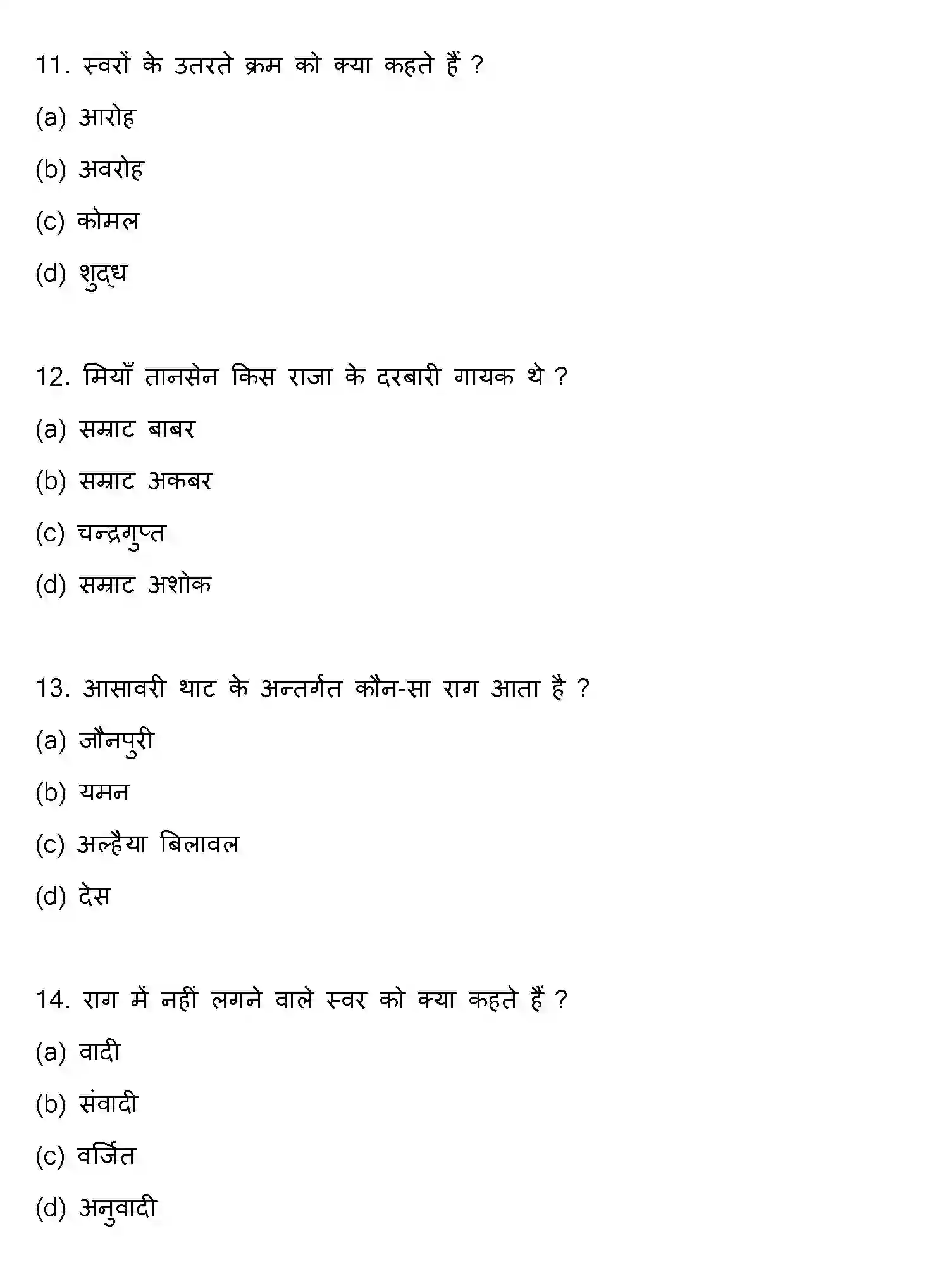 Bihar Board Class 12 2018 MUSIC Question Bank - Page 4