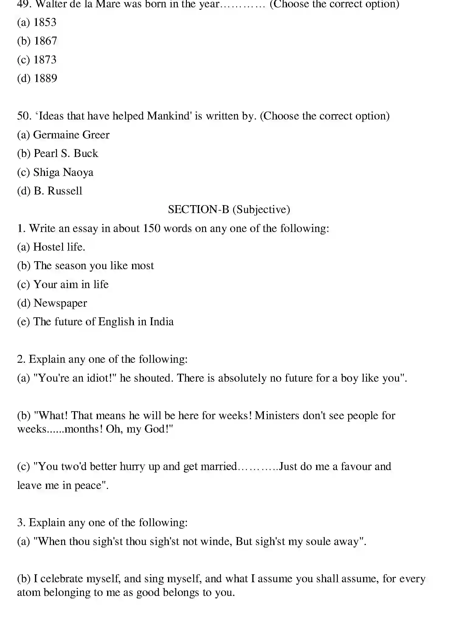 Bihar Board Class 2 2019 ENGLISH Question Bank - Page 10