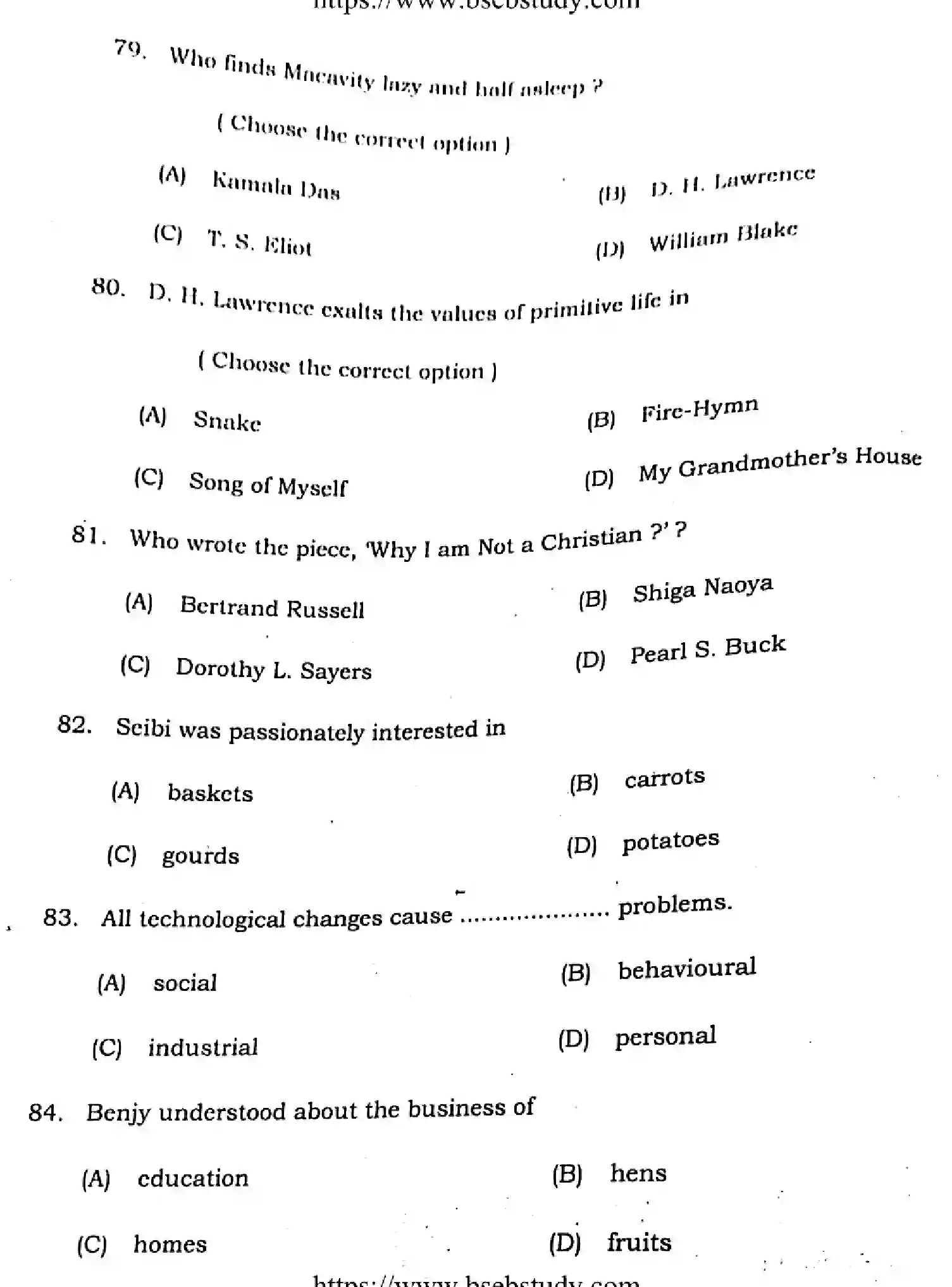 Bihar Board Class 12 2021 ENGLISH-COMPULSORY-105-205-B Question Bank - Page 19