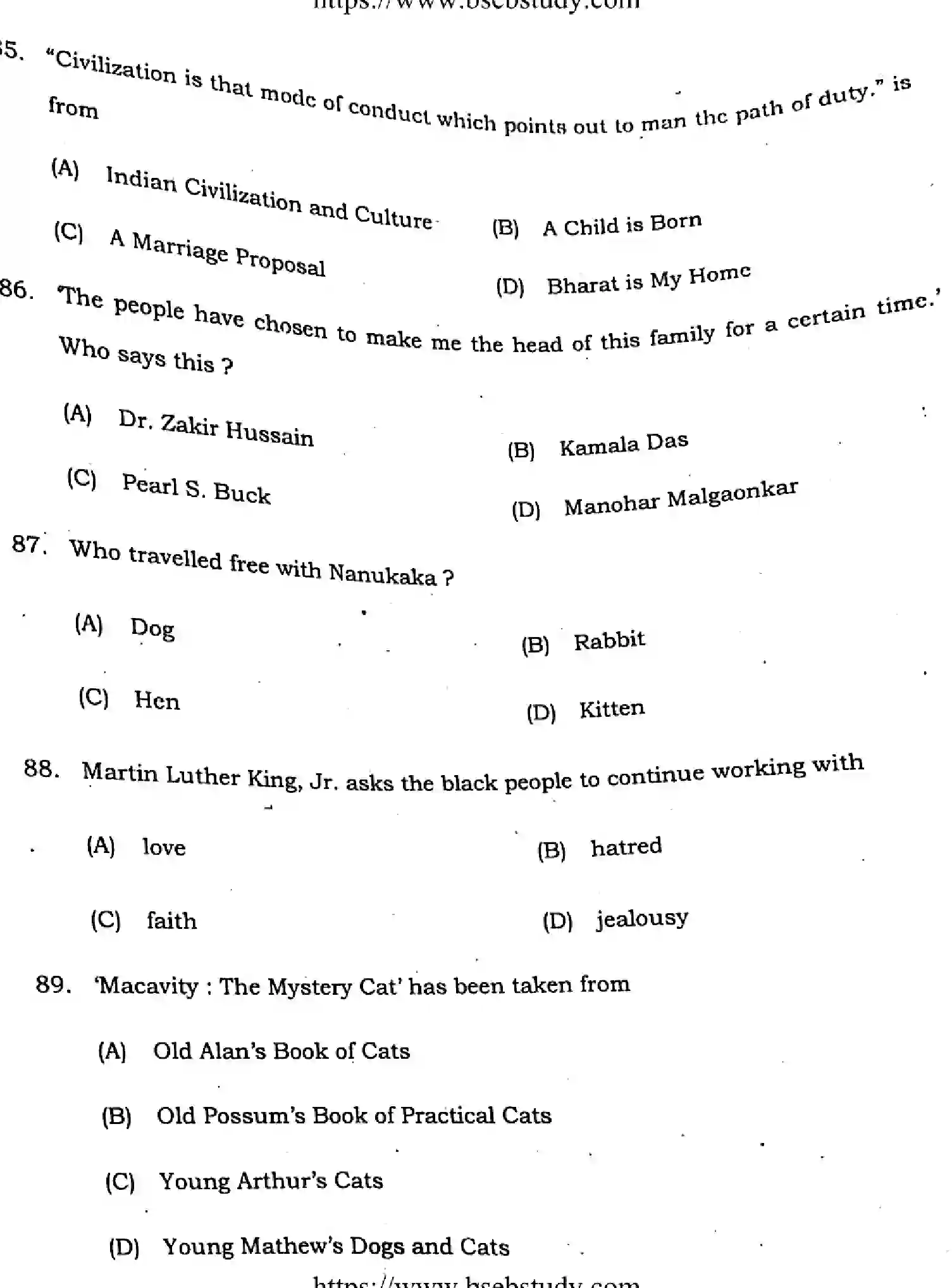 Bihar Board Class 12 2021 ENGLISH-COMPULSORY-105-205-B Question Bank - Page 20