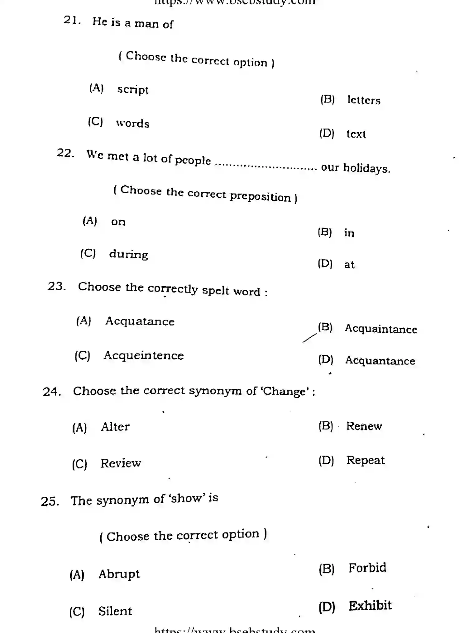 Bihar Board Class 12 2021 ENGLISH-COMPULSORY-105-205-B Question Bank - Page 7