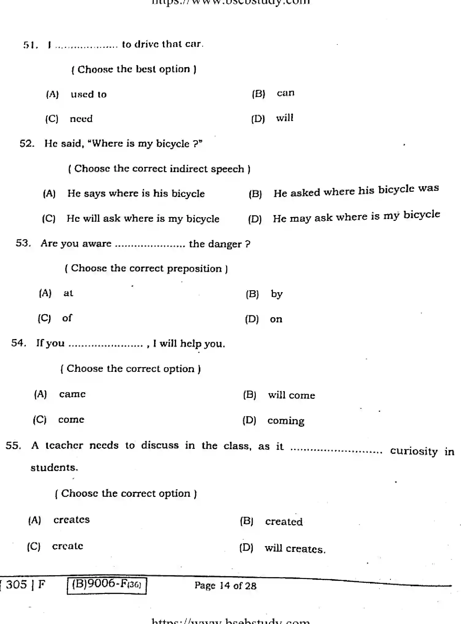 Bihar Board Class 2 2021 ENGLISH-COMPULSORY-305-F Question Bank - Page 13
