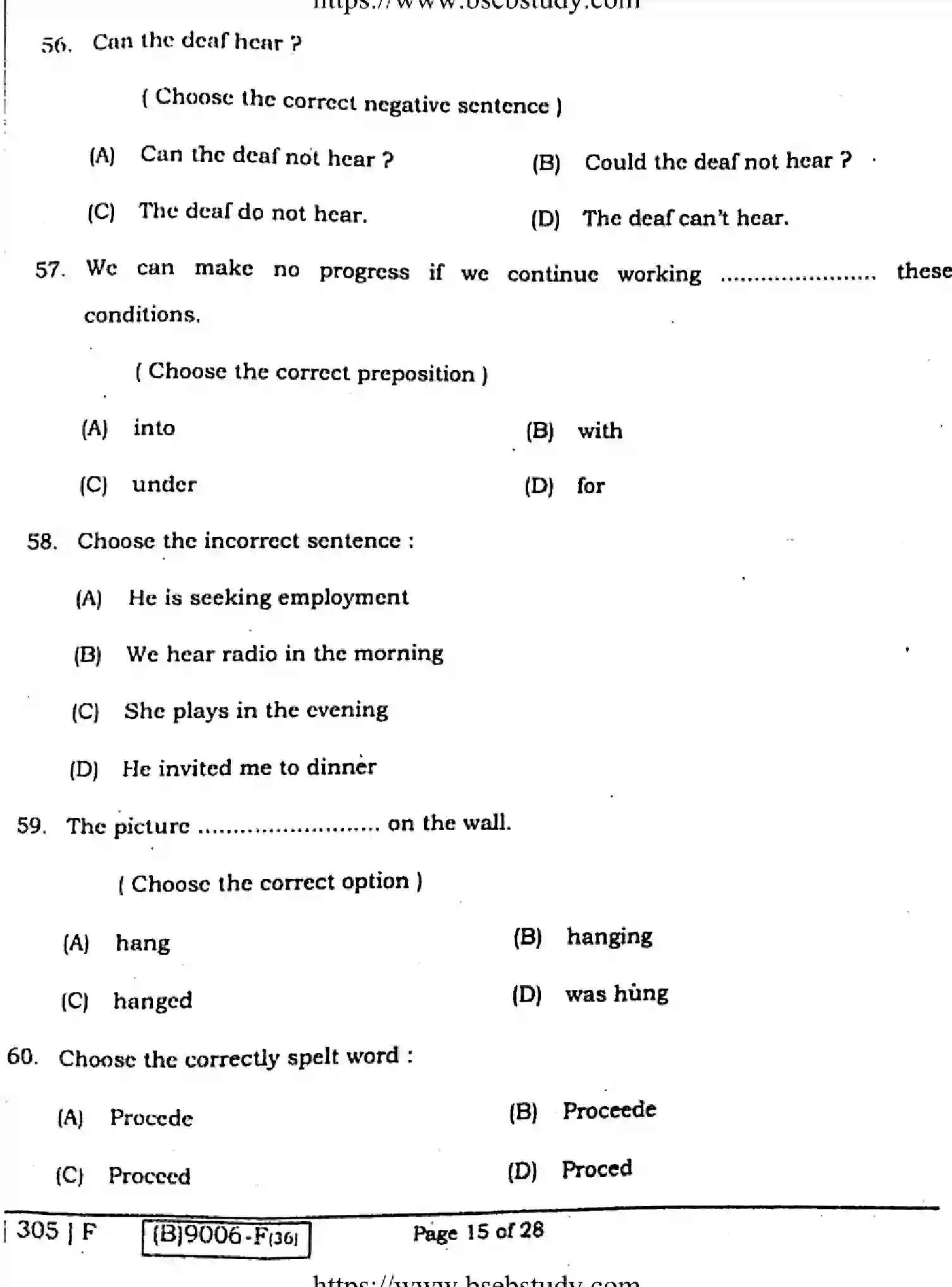 Bihar Board Class 2 2021 ENGLISH-COMPULSORY-305-F Question Bank - Page 14