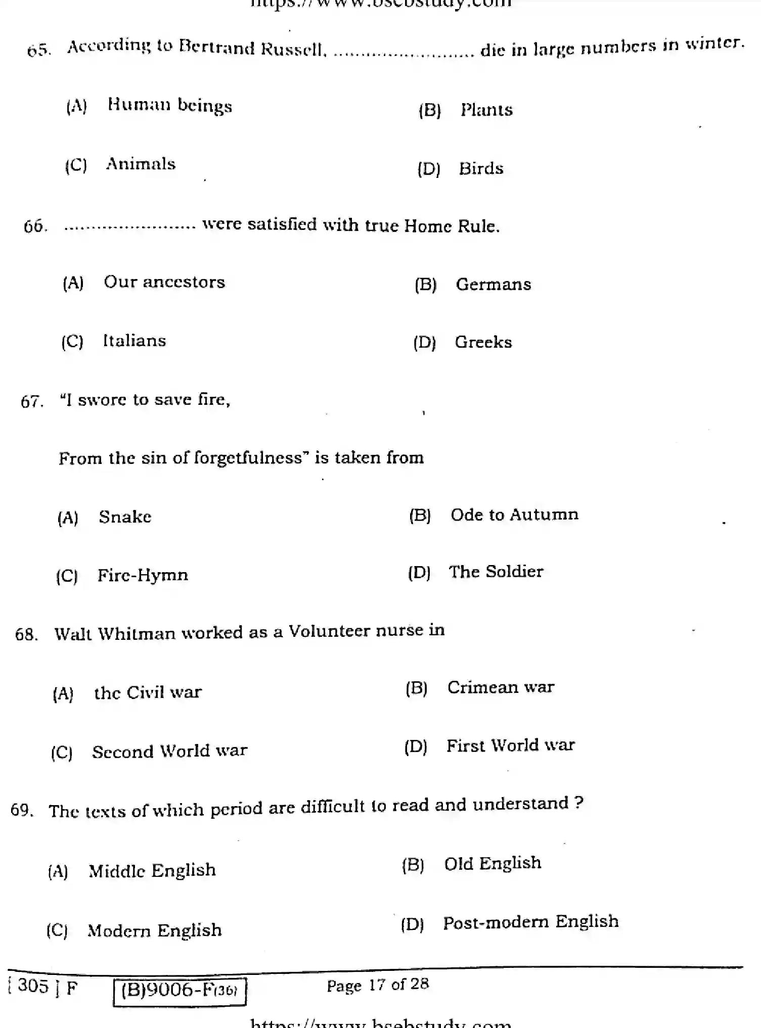 Bihar Board Class 2 2021 ENGLISH-COMPULSORY-305-F Question Bank - Page 16