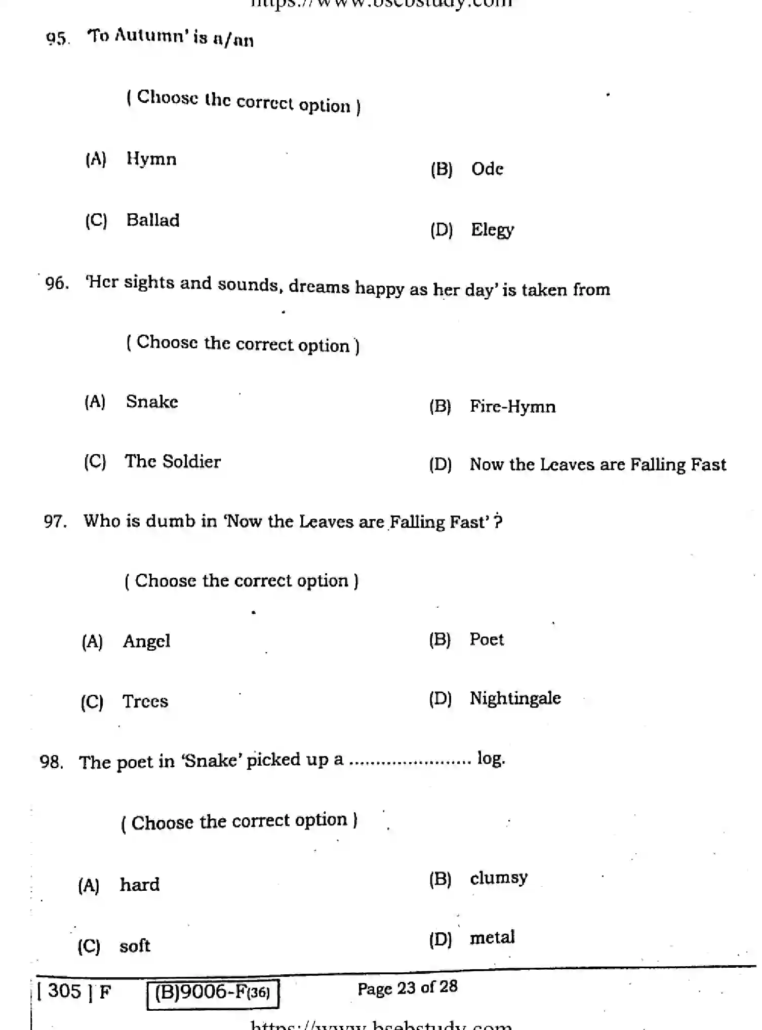 Bihar Board Class 2 2021 ENGLISH-COMPULSORY-305-F Question Bank - Page 22