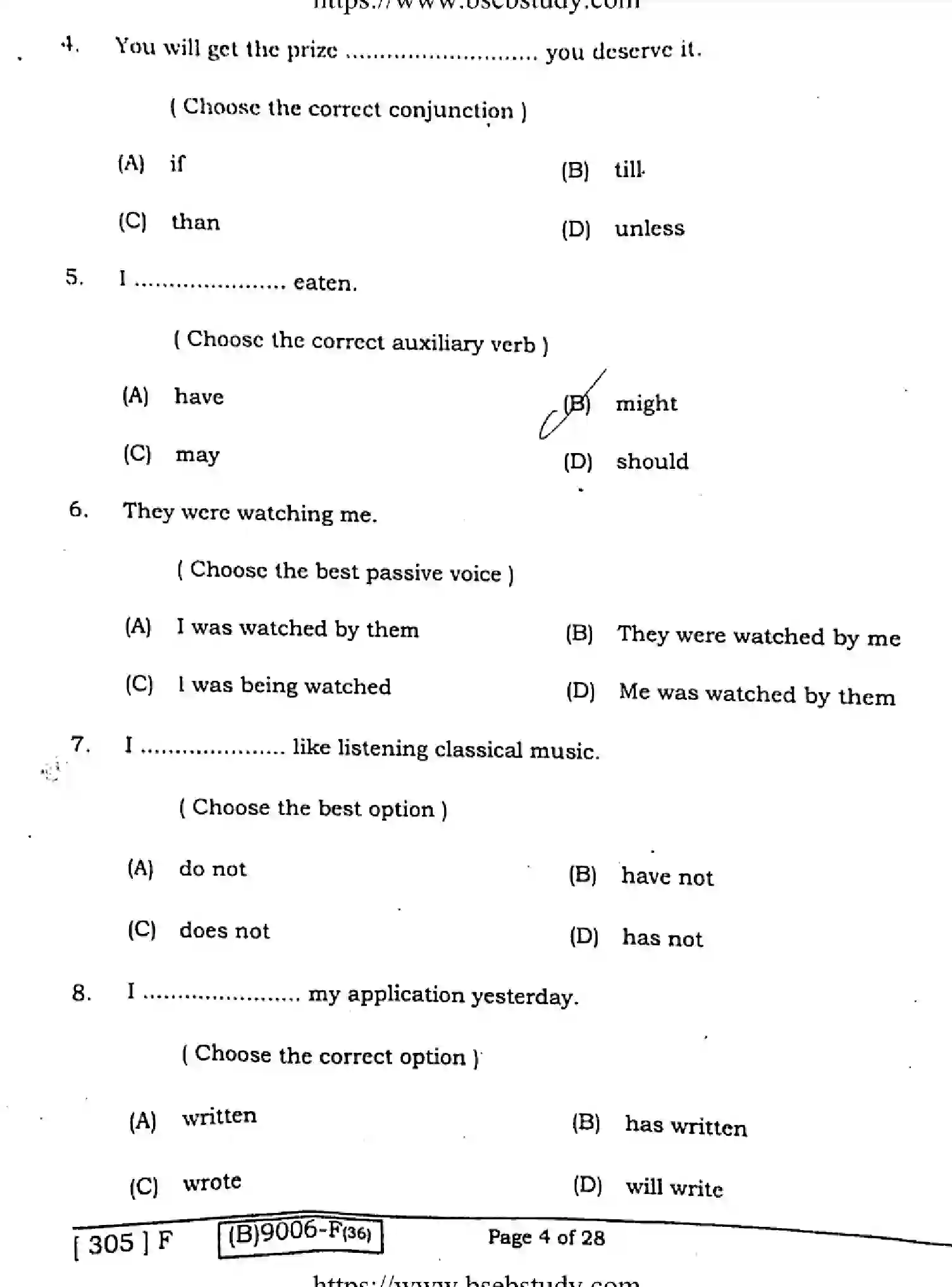 Bihar Board Class 2 2021 ENGLISH-COMPULSORY-305-F Question Bank - Page 3