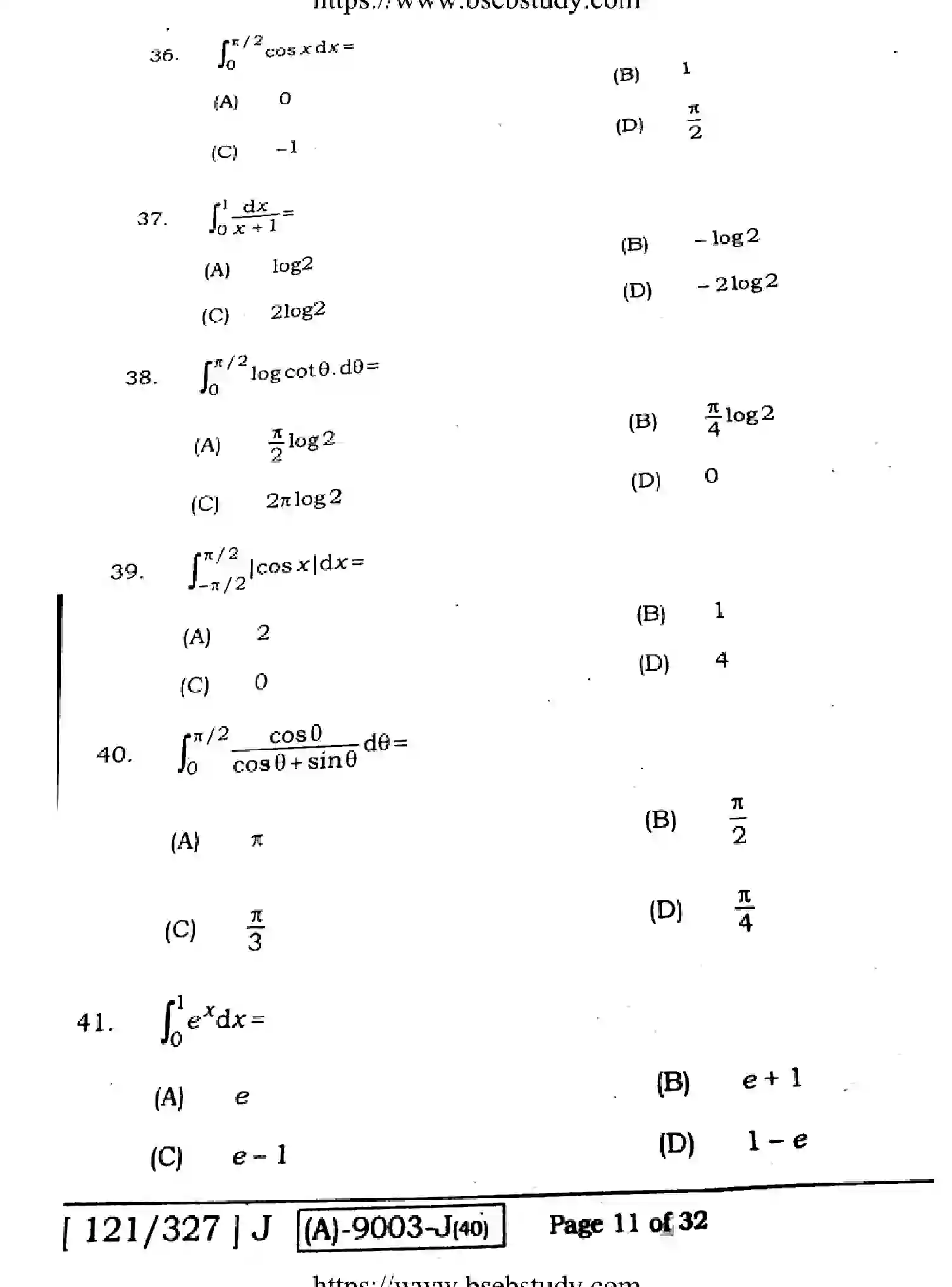 Bihar Board Class 12 2021 MATHEMATICS-121-327-J Question Bank - Page 11