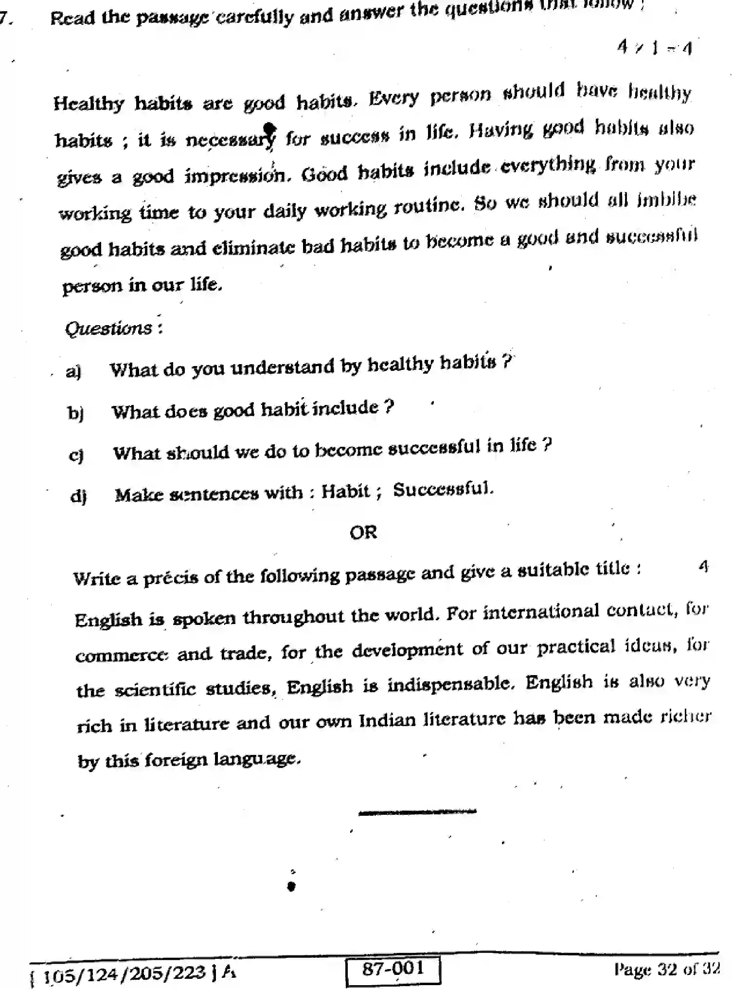 Bihar Board Class 12 2022 ENGLISH-105-124-205-223-A Question Bank - Page 32