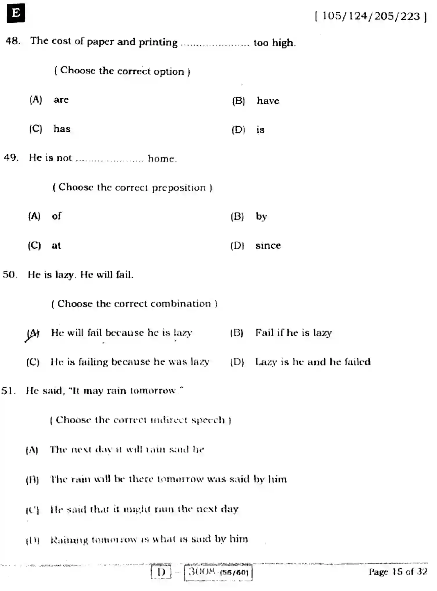 Bihar Board Class 2 2022 ENGLISH-COMPULSORY-105-124-205-223-E Question Bank - Page 15