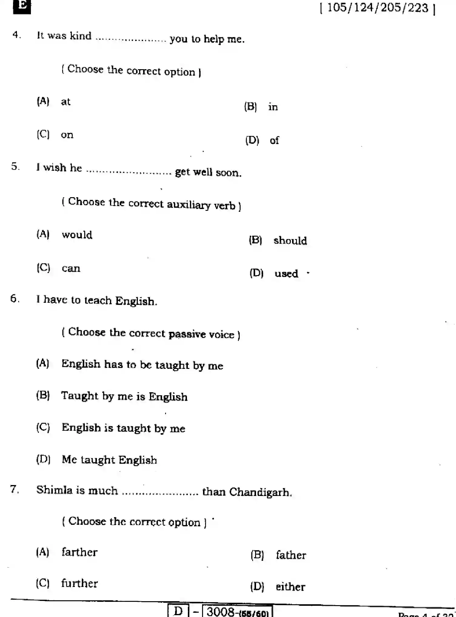 Bihar Board Class 2 2022 ENGLISH-COMPULSORY-105-124-205-223-E Question Bank - Page 4