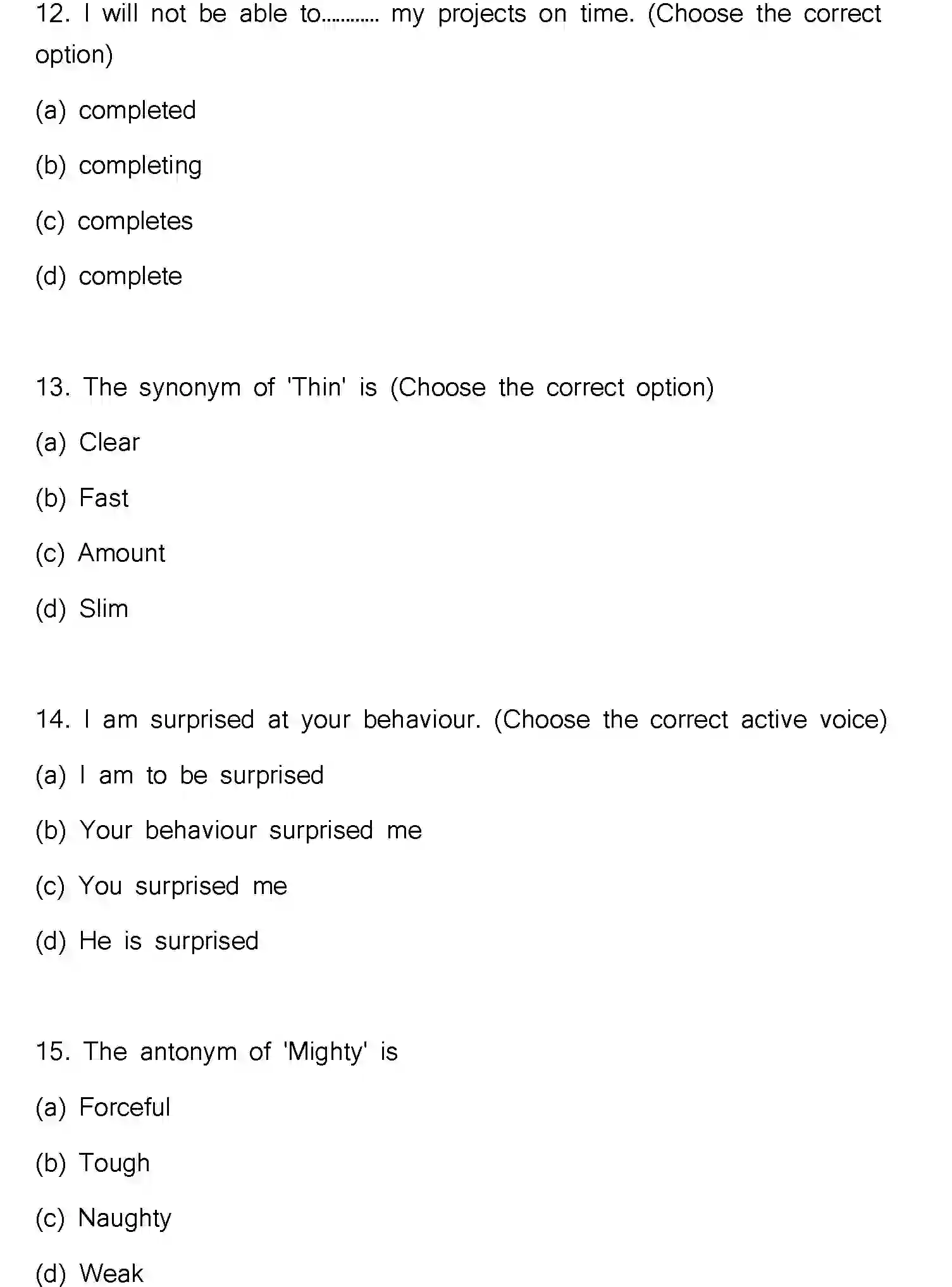 Bihar Board Class 2 2022 ENGLISH-V2 Question Bank - Page 5