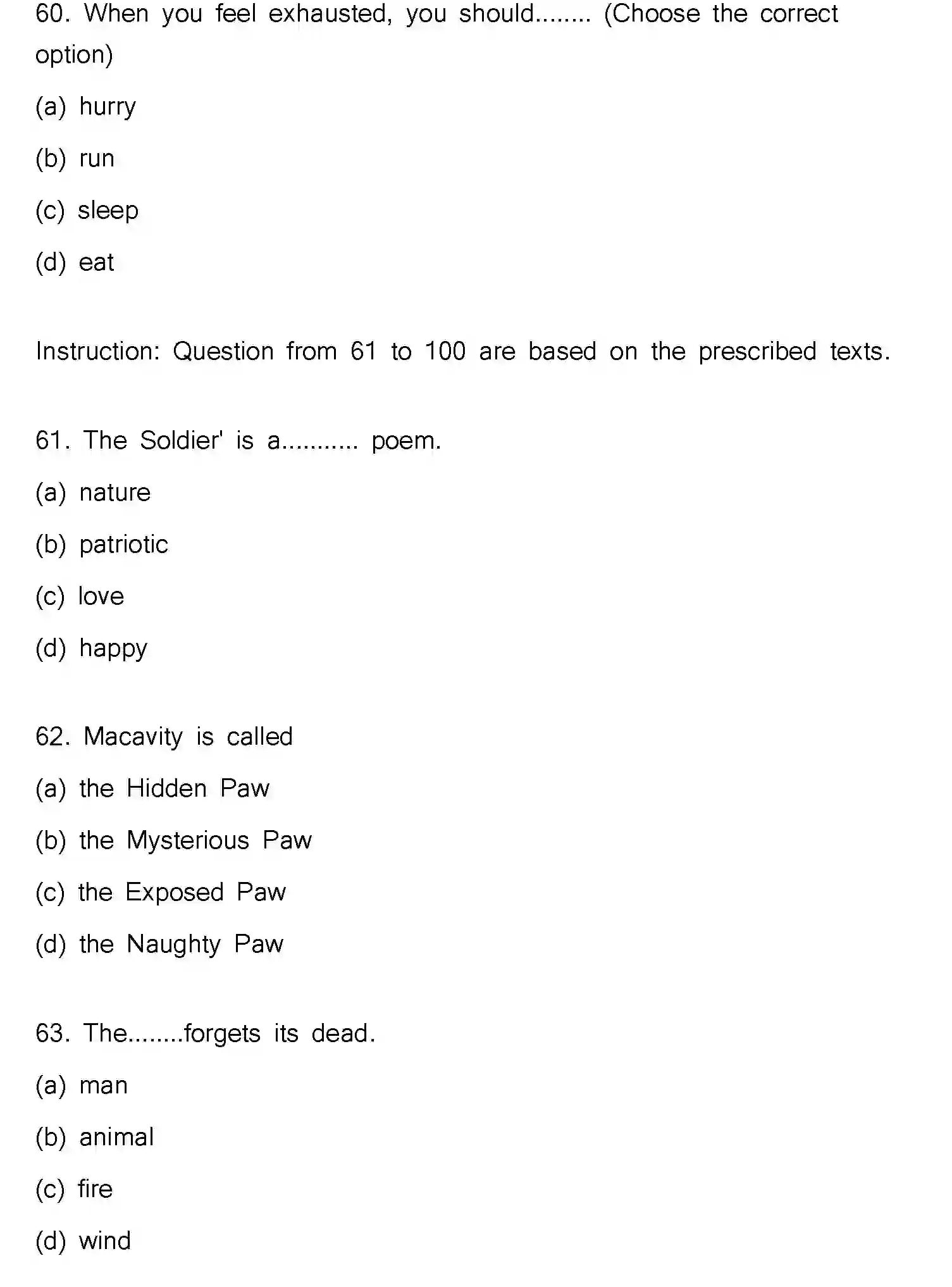 Bihar Board Class 2 2023 ENGLISH Question Bank - Page 17