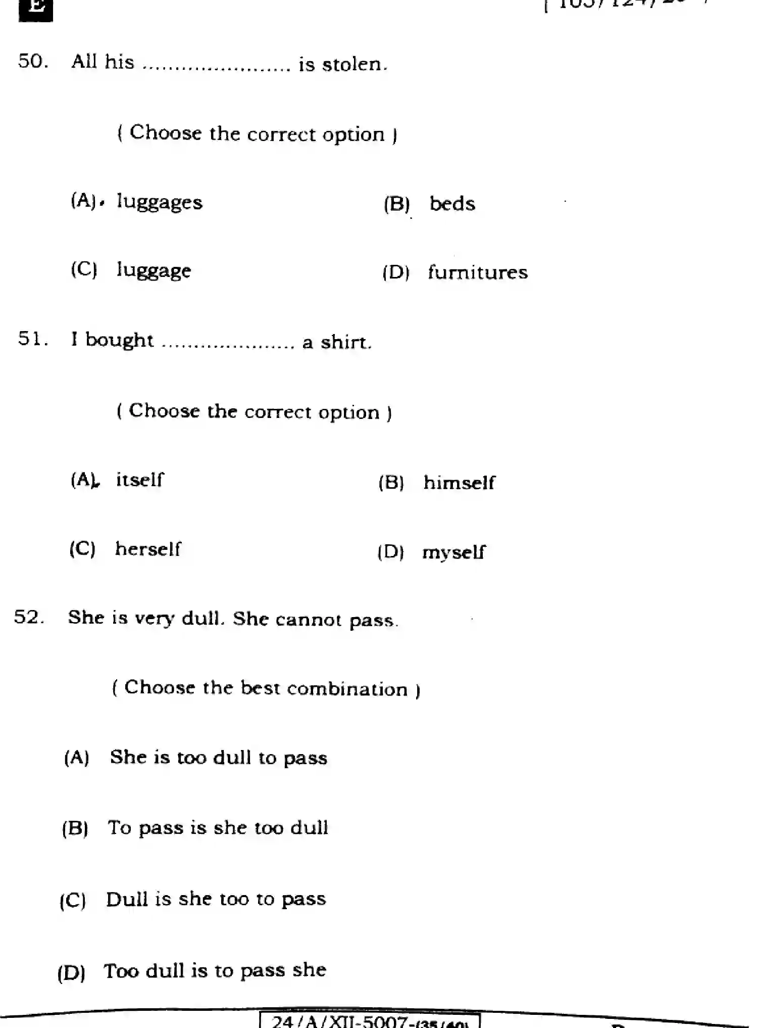 Bihar Board Class 2 2024 ENGLISH-105-SET-E Question Bank - Page 16