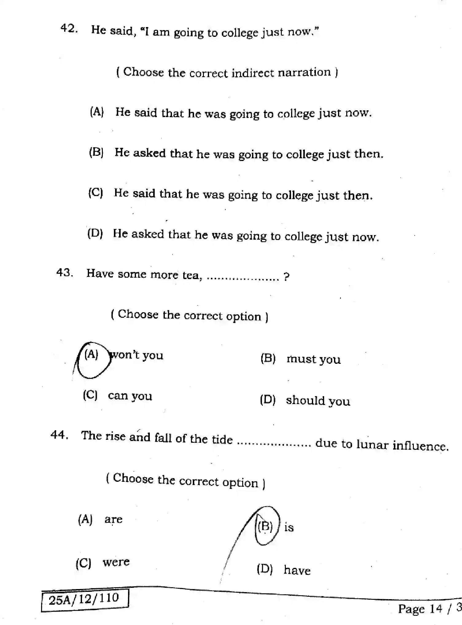 Bihar Board Class 2 2025 ENGLISH-105-124-205-223-SET-A Question Bank - Page 13
