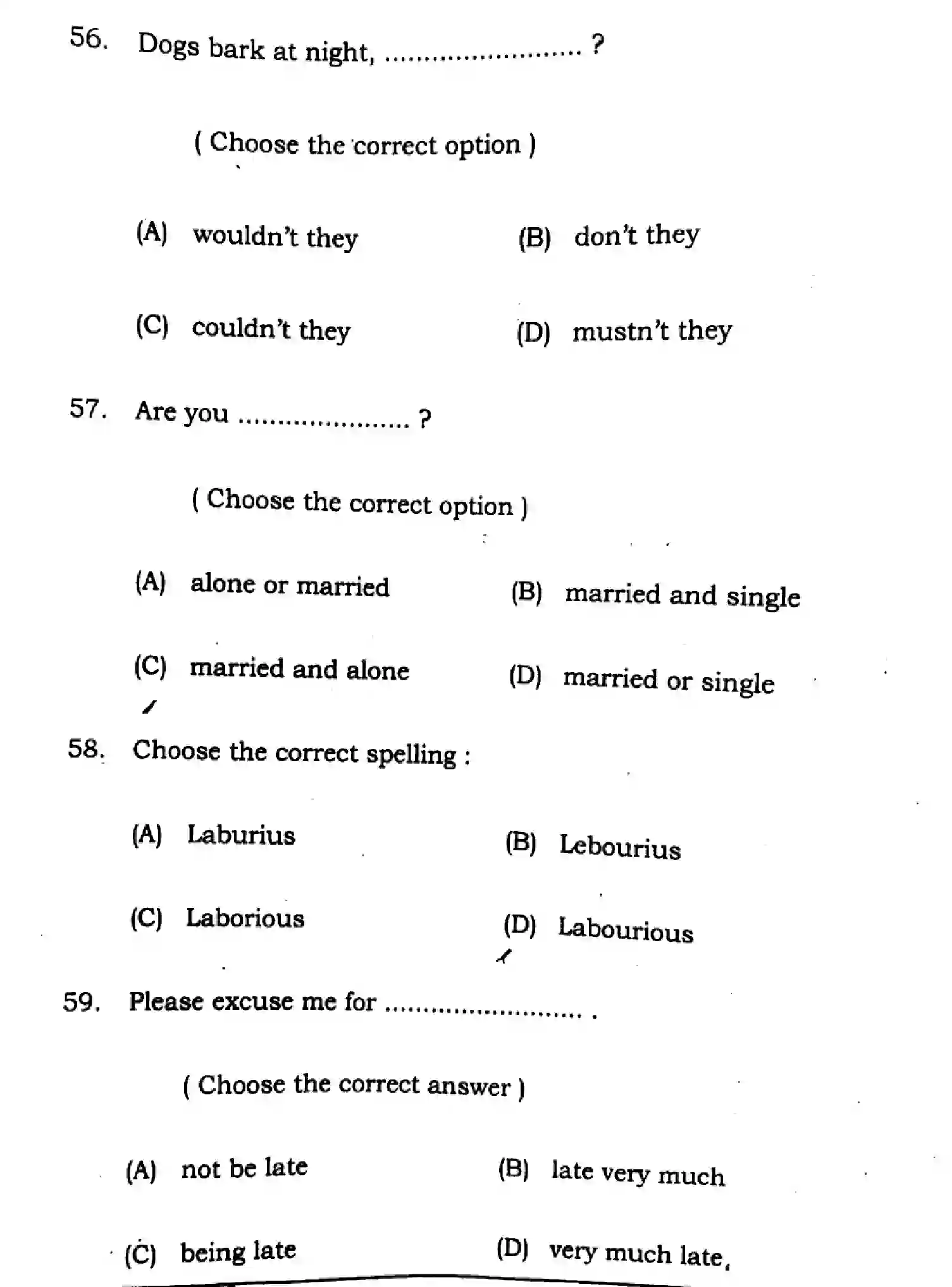 Bihar Board Class 2 2025 ENGLISH-305-330-SET-H Question Bank - Page 18
