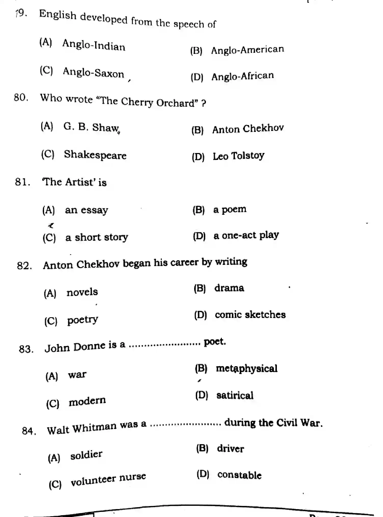 Bihar Board Class 2 2025 ENGLISH-305-330-SET-H Question Bank - Page 23