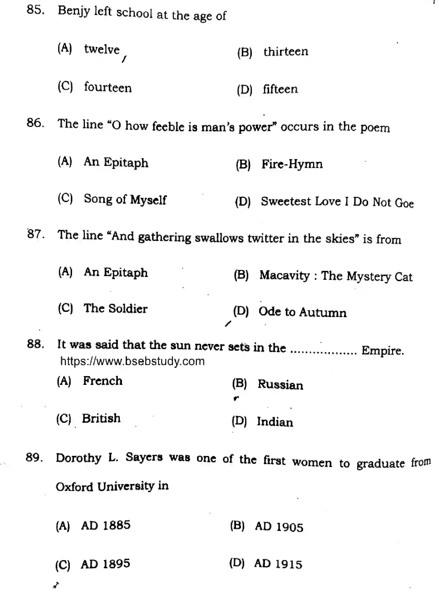 Bihar Board Class 2 2025 ENGLISH-305-330-SET-H Question Bank - Page 24