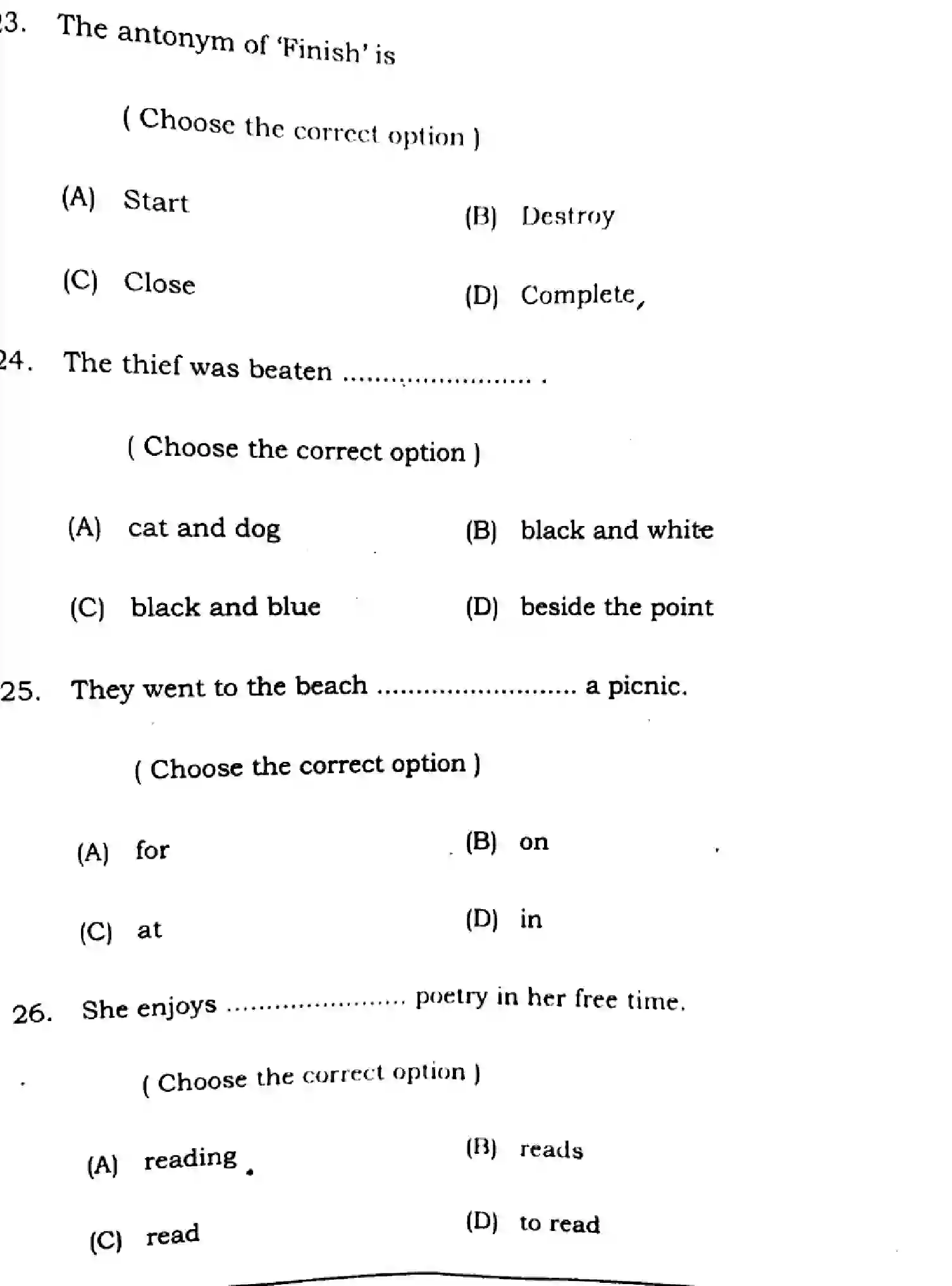 Bihar Board Class 2 2025 ENGLISH-305-330-SET-H Question Bank - Page 9
