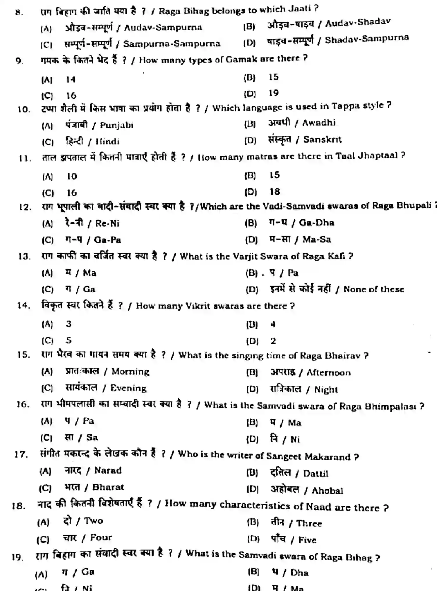 Bihar Board Class 2 2024 MONTHLY-MUSIC-318-AUG Unit Test - Page 2