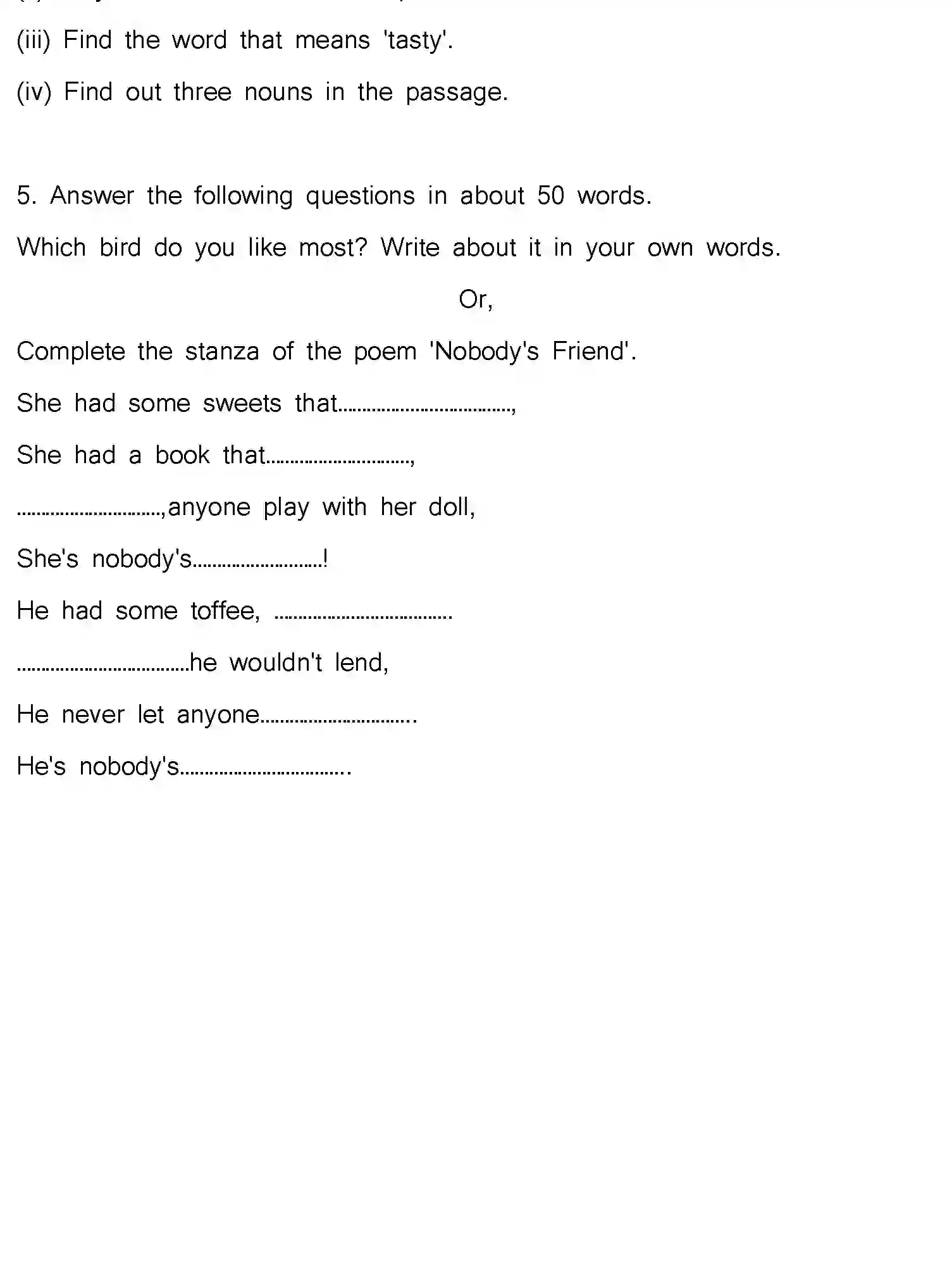 Bihar Board Class 5 2022 HY-ENGLISH-081222 Half Yearly - Page 3