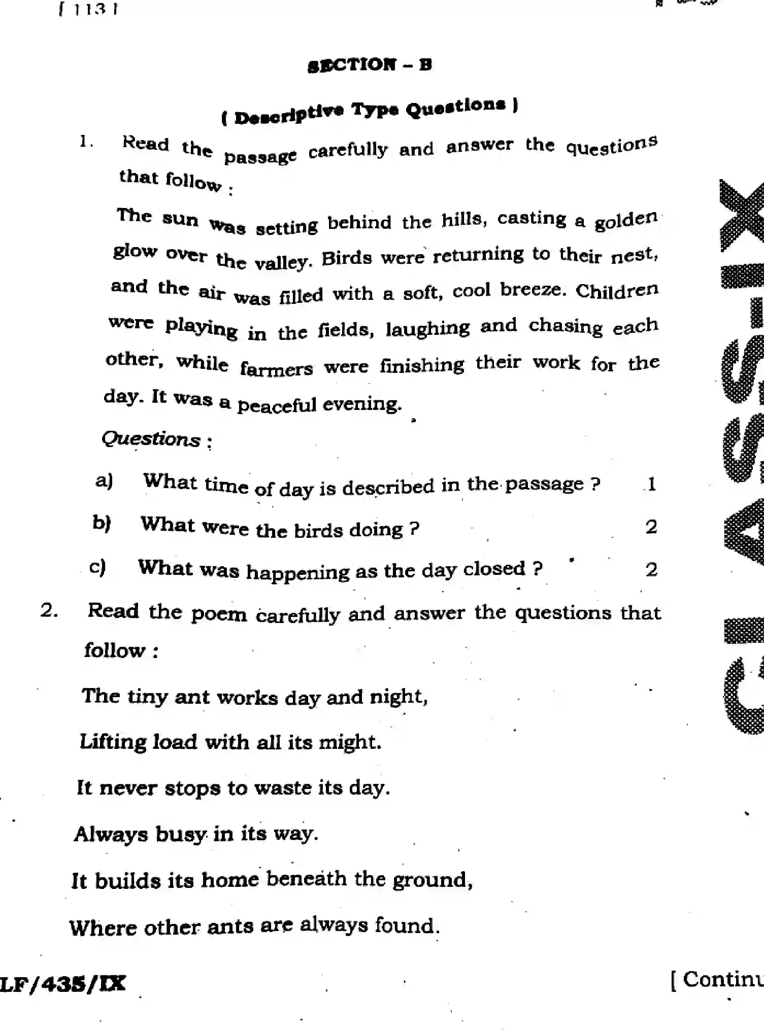 Bihar Board Class 9 2025 HY-ENGLISH-113-SEP Half Yearly - Page 20